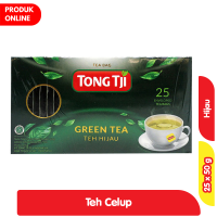 Promo Harga Tong Tji Teh Celup Green Tea Dengan Amplop per 25 pcs 2 gr - Alfamart