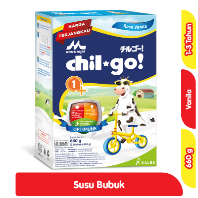 Promo Morinaga chil-go 1+ Susu Bubuk Pertumbuhan Anak 1 - 3 Tahun Vanila 660 g Alfamart