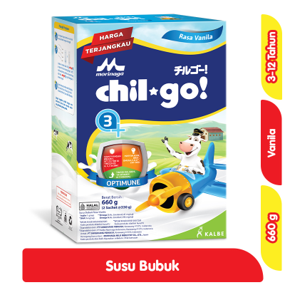 Promo Morinaga chil-go 3+ Susu Bubuk Pertumbuhan Anak 3 - 12 Tahun Vanila 660 g Alfamart