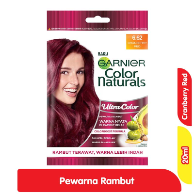 Promo Garnier Ultra Color Pewarna Rambut 6.62 Cranberry Red 20 ml Alfamart