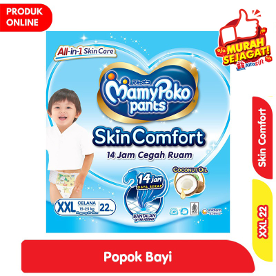 Promo MamyPoko Skin Comfort Popok Celana Bayi XXL 22 pcs Alfamart