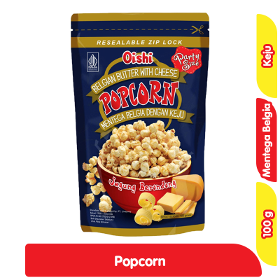 Promo Oishi Popcorn Belgian Butter Cheese 100 g Alfamart