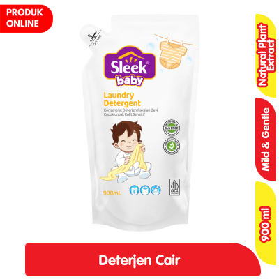 Promo Sleek Baby Deterjen Cair Bayi Refill 900 ml Alfamart