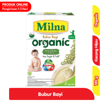 Promo Harga MILNA Bubur Bayi Organic Kacang Hijau 120 gr - Alfamart
