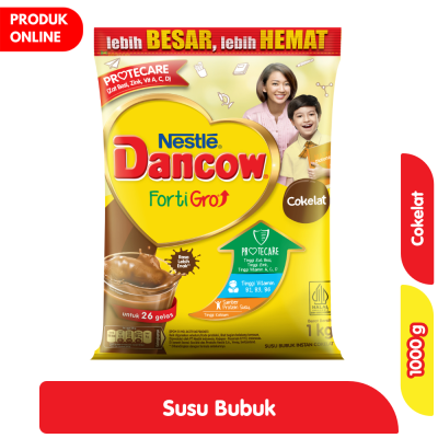 Promo Nestle Dancow Fortigro Susu Bubuk Cokelat 1000 g Alfamart