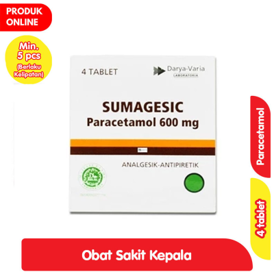 Promo Sumagesic Paracetamol Obat Sakit Kepala Strip 4 Tablet Alfamart