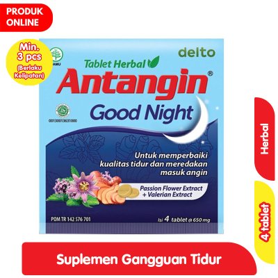 Promo Antangin Good Night Suplemen Herbal Gangguan Tidur Strip 4 Tablet Alfamart