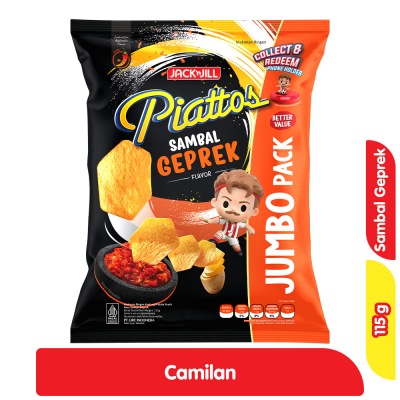 Promo Piattos Snack Kentang Sambal Geprek 115 g Alfamart