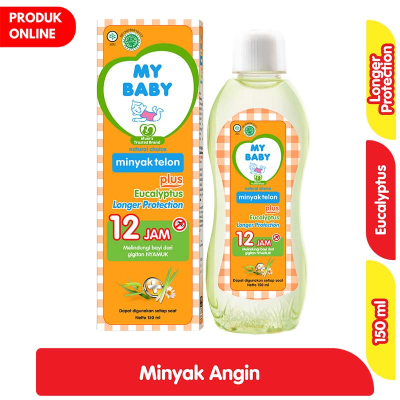 My Baby Minyak Telon Plus Eucalyptus Perlindungan Lebih Lama 150 ml