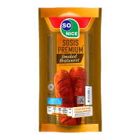 Promo Harga So Nice Sosis Siap Makan Premium Smoked Bratwurst 60 gr - Alfamart
