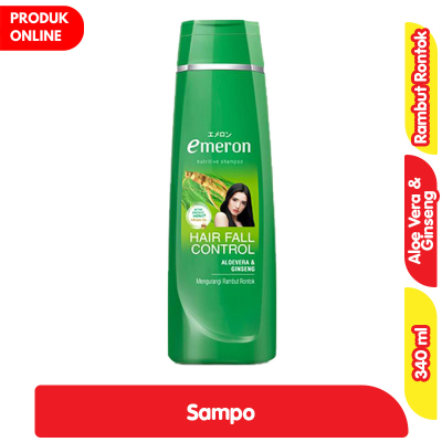 Promo Emeron Sampo Perawatan Rambut Rontok Aloe Vera & Ginseng Botol 340 ml Alfamart