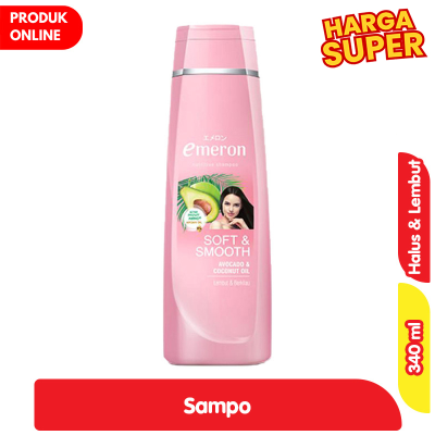 Promo Emeron Soft & Smooth Sampo Lembut & Berkilau Botol 340 ml Alfamart