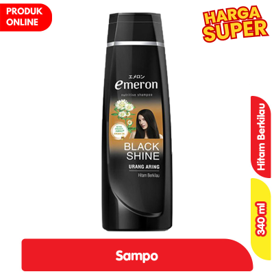 Promo Emeron Sampo Hitam Berkilau Urang Aring Botol 340 ml Alfamart