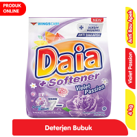 Promo Harga Daia Deterjen Bubuk + Softener Violet 4000 gr - Alfamart