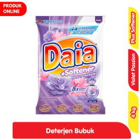 Promo Harga Daia Deterjen Bubuk + Softener Violet 4000 gr - Alfamart