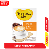 Promo Harga Tropicana Slim Cafe Latte per 10 sachet 14 gr - Alfamart