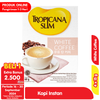 Promo Harga Tropicana Slim White Coffee per 4 sachet 20 gr - Alfamart