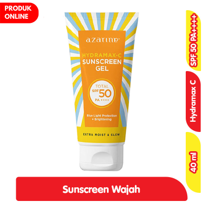 Promo Azarine Hydramax C Sunscreen Wajah Gel SPF 50 40 ml Alfamart