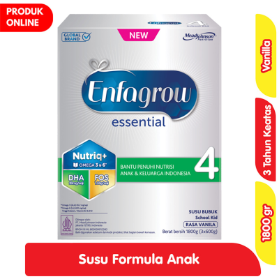 Promo Enfagrow Essential 4 Susu Formula Bubuk Pertumbuhan Anak >3 Tahun Vanila 1800 g Alfamart