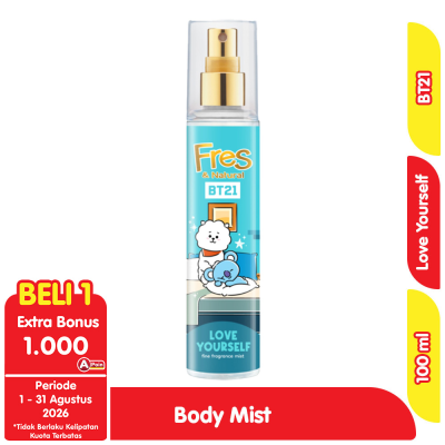 Promo Fres & Natural BT21 Body Mist Wanita Love Yourself 100 ml Alfamart