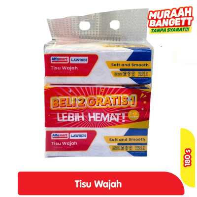 Promo Alfamart Tisu Wajah 180 s - Beli 2 Gratis 1 Alfamart
