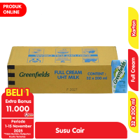 Promo Harga Greenfields UHT Full Cream 200 ml - Alfamart