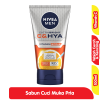 Promo Harga Nivea Men Facial Foam Extra Bright C&HYA Vitamin Scrub 100 ml - Alfamart