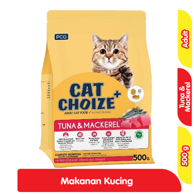 Promo Cat Choize Makanan Kucing Kering Adult Rasa Tuna & Makerel 500 g Alfamart