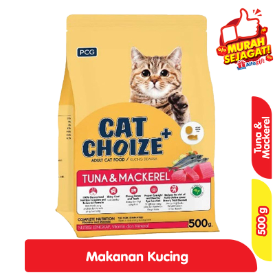 Promo Cat Choize Makanan Kucing Kering Adult Rasa Tuna & Makerel 500 g Alfamart