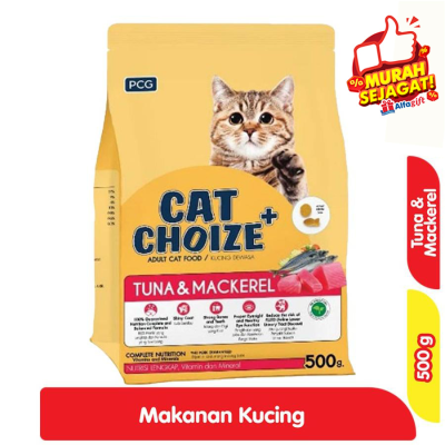 Promo Cat Choize Makanan Kucing Kering Adult Rasa Tuna & Makerel 500 g Alfamart