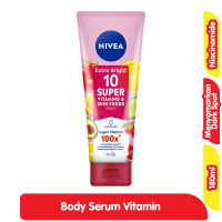 Promo Harga Nivea Extra Bright 10 Super Vitamins & Skin Food Serum 180 ml - Alfamart