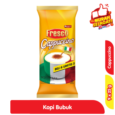 Promo FresCo Kopi Cappuccino 6+3 x 25 g Alfamart