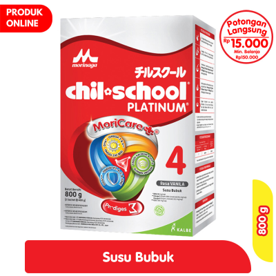 Promo Morinaga chil-school Platinum Susu Bubuk Pertumbuhan Anak Vanila 800 g Alfamart