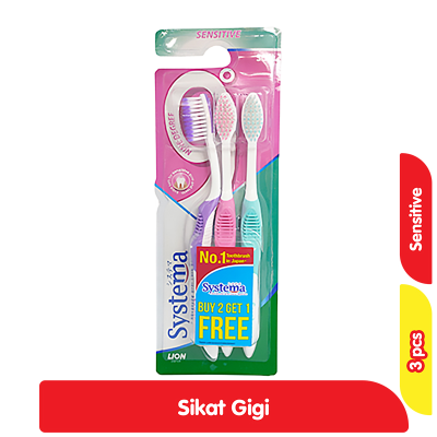 Systema Sikat Gigi Nine Degree Sensitive 3 pcs