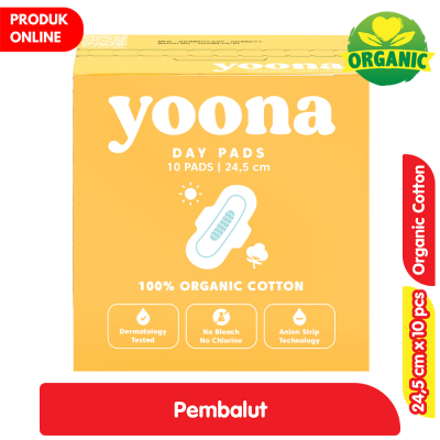 Promo Yoona Pembalut Wanita Organik Day 24.5 cm 10 pcs Alfamart