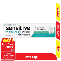 Promo Harga Pepsodent Pasta Gigi Sensitive Expert Sensitive Treatment Extra Fresh 105 gr - Alfamart
