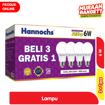 Promo Hannochs Alfa Lampu Bohlam LED Multipack 6 Watt Alfamart