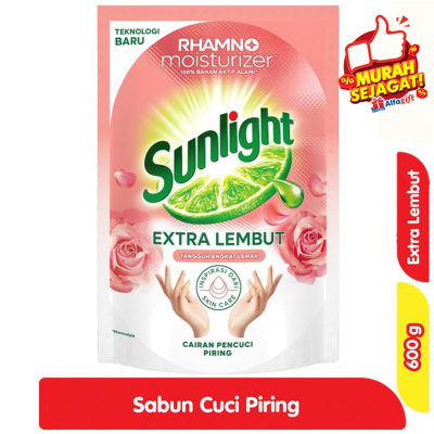 Promo Sunlight Sabun Cuci Piring Ekstra Lembut Refill 600 g Alfamart