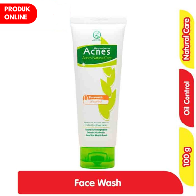 Promo Acnes Natural Care Pembersih Wajah untuk Kulit Berminyak Tube 100 g Alfamart