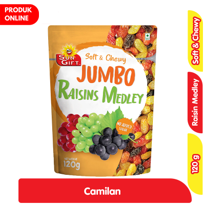 Promo Tong Garden SUN GIFT Soft & Chewy Kismis Jumbo Medley 120 g Alfamart