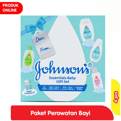 Promo Johnson's Paket Perawatan Bayi Essential Box 4 pcs Alfamart