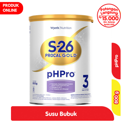 Promo S-26 Procal Gold pHPro 3 Susu Pertumbuhan Anak 1-3 Tahun 800 g Alfamart