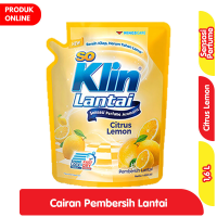 Promo Harga So Klin Pembersih Lantai Kuning Citrus Lemon 1600 ml - Alfamart