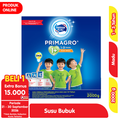 Promo Frisian Flag Primagro 1+ Susu Anak 1-3 Tahun Madu 2000 g Alfamart