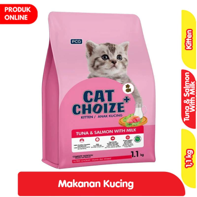 Promo Cat Choize Makanan Kucing Kering Kitten Rasa Tuna & Salmon Milk 1.1 kg Alfamart