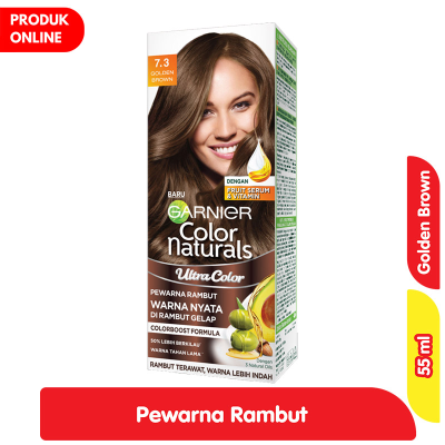 Promo Garnier Ultra Color Pewarna Rambut 7.3 Golden Brown 55 ml Alfamart