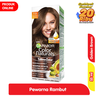 Promo Garnier Ultra Color Pewarna Rambut 7.3 Golden Brown 55 ml Alfamart