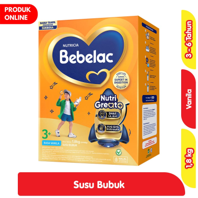Promo Bebelac 3+ NutriGreat+ Susu Bubuk Pertumbuhan Vanila 1.8 kg Alfamart