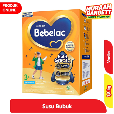 Promo Bebelac 3+ NutriGreat+ Susu Bubuk Pertumbuhan Vanila 1.8 kg Alfamart