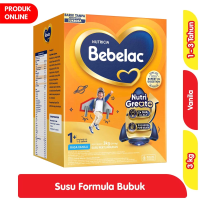 Promo Bebelac 1+ GroGreat+ Susu Bubuk Pertumbuhan Anak Vanila 3 kg Alfamart